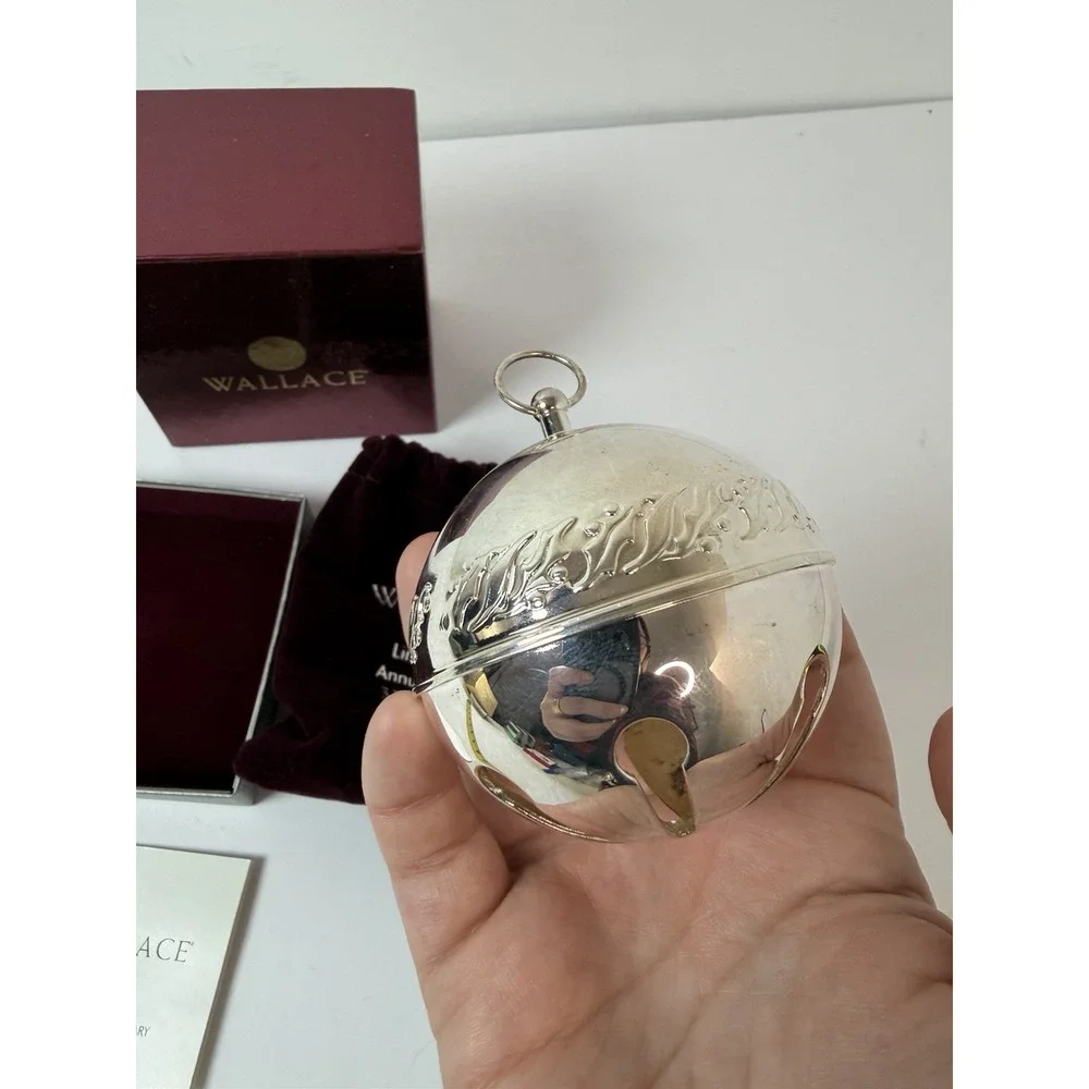 Vintage Wallace Silversmiths 2005 Annual Sleigh Bell Christmas Ornament